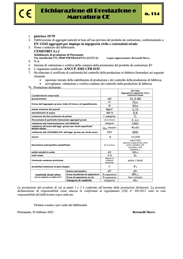 CE pietrisco 25-70mm (cod. 114)